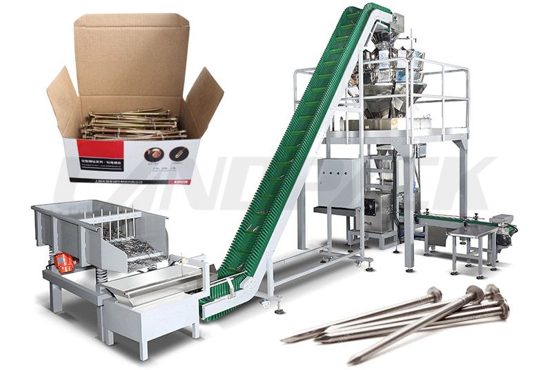 Automatic Long Screw Nail Weighing Boxing Packing Machine