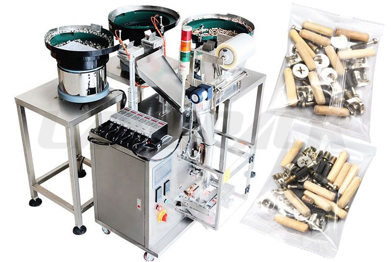 Factory Furniture Fittings Packing Machine With Four Vibrating Feeder Customizable To Thirty