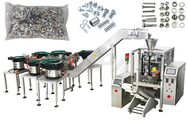 Automatic Furniture Fittings Counting Packing Machine with 6 Vibrating Feeder