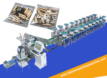 Customized Hardware Screw Counting Packing System with 20 vibraton bowl