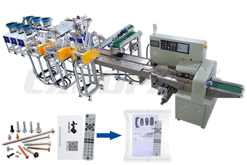 Customized Instruction Manual Issuing And Hardware Parts Counting Mixing Packaging Machine