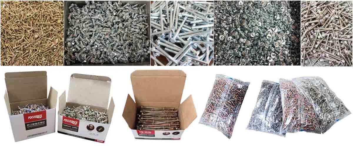 Multifunctional Boxing and Bagging Packing Systenm For Fastener And Screw