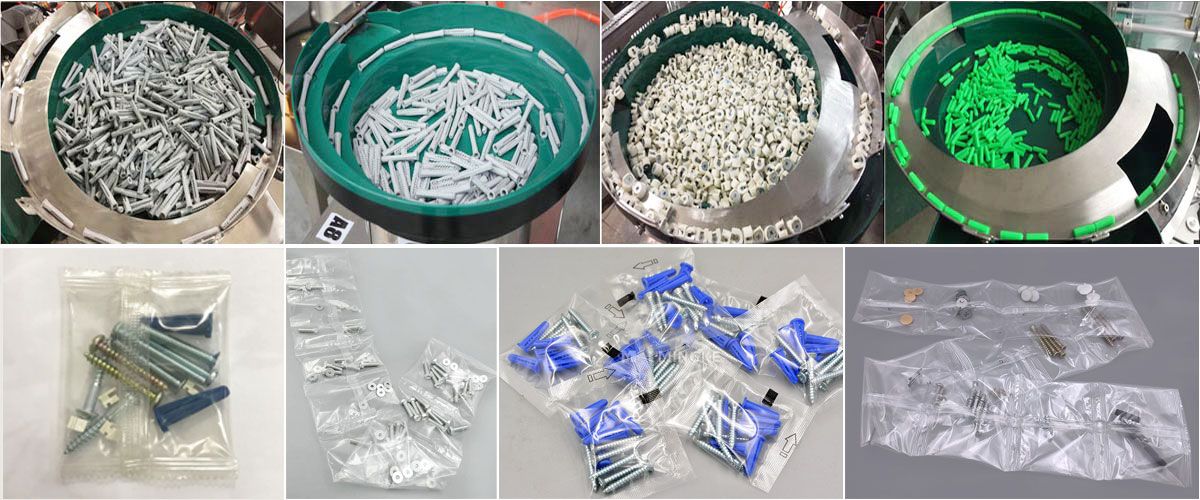 Customized Hardware Screw Counting Packing System with 20 vibraton bowl